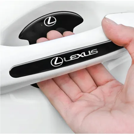 Naklejki ochronne pod klamki samochodu LEXUS MOCNA FOLIA do auta 8 szt